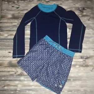Swim shorts with rashgaurd top set